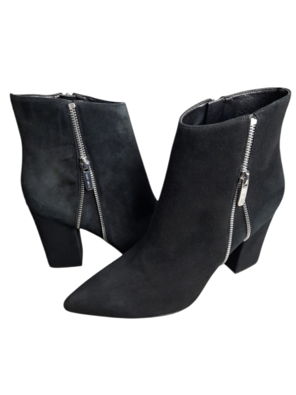 Nine West Black Suede Pointed Toe Boots SZ 9.5M